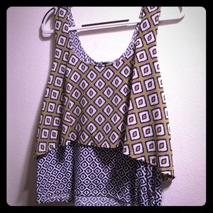 Anthropologie | Meadow Rue Tiered Top, Size L